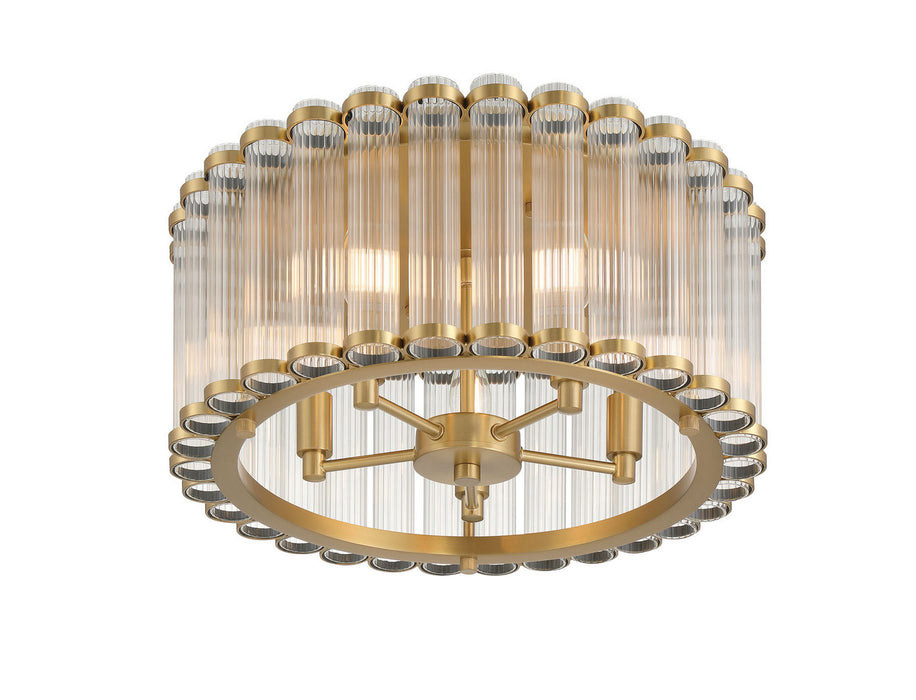 Eurofase - 49185-010 - Five Light Flush Mount - Glasbury - Gold