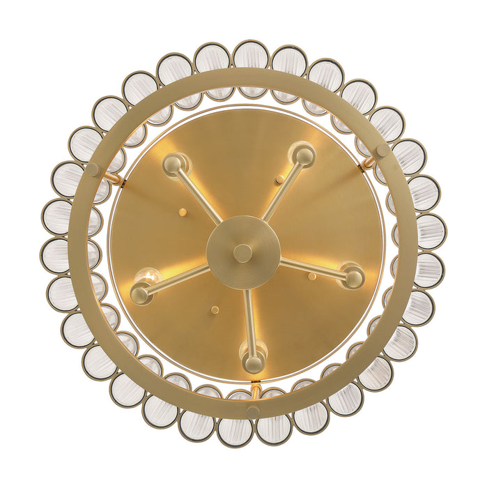 Eurofase - 49185-010 - Five Light Flush Mount - Glasbury - Gold
