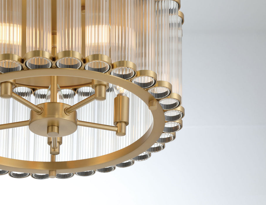 Eurofase - 49185-010 - Five Light Flush Mount - Glasbury - Gold