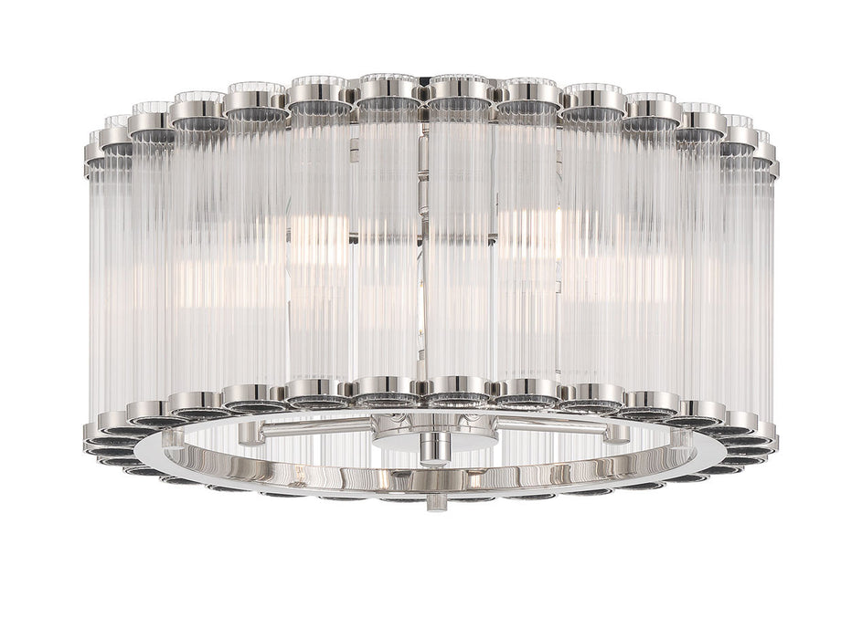 Eurofase - 49185-027 - Five Light Flush Mount - Glasbury - Polished Nickel