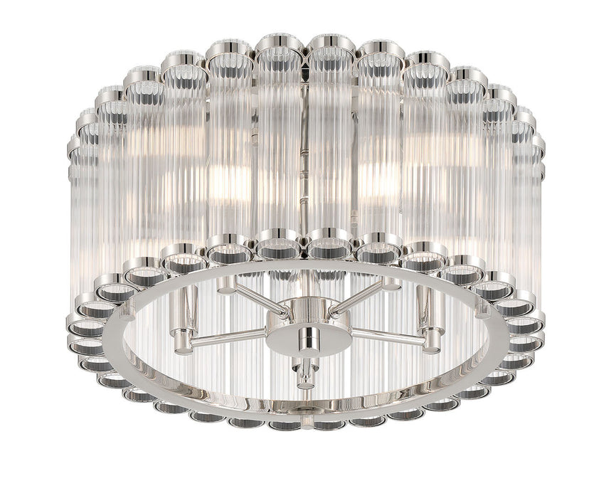 Eurofase - 49185-027 - Five Light Flush Mount - Glasbury - Polished Nickel