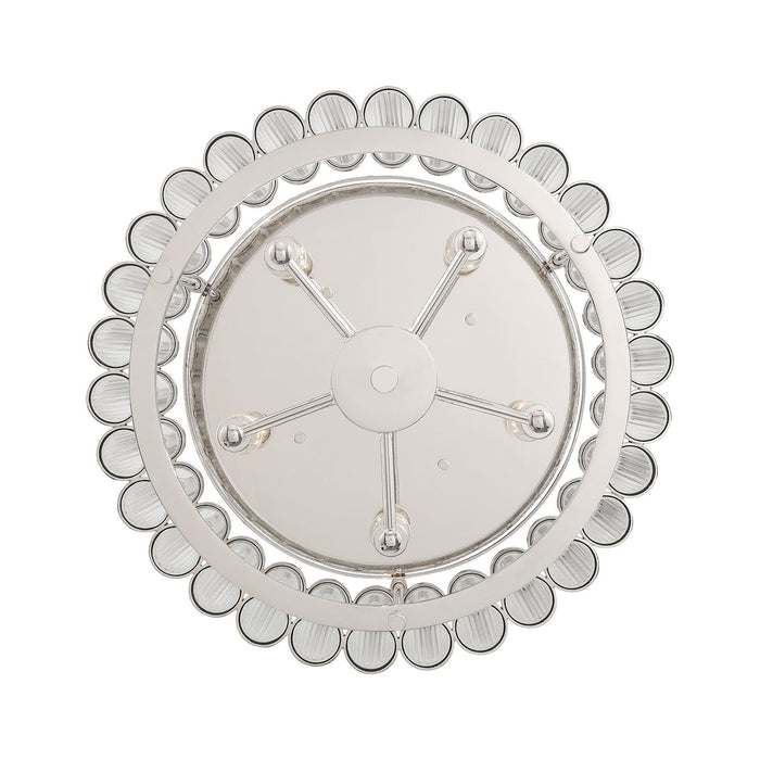 Eurofase - 49185-027 - Five Light Flush Mount - Glasbury - Polished Nickel