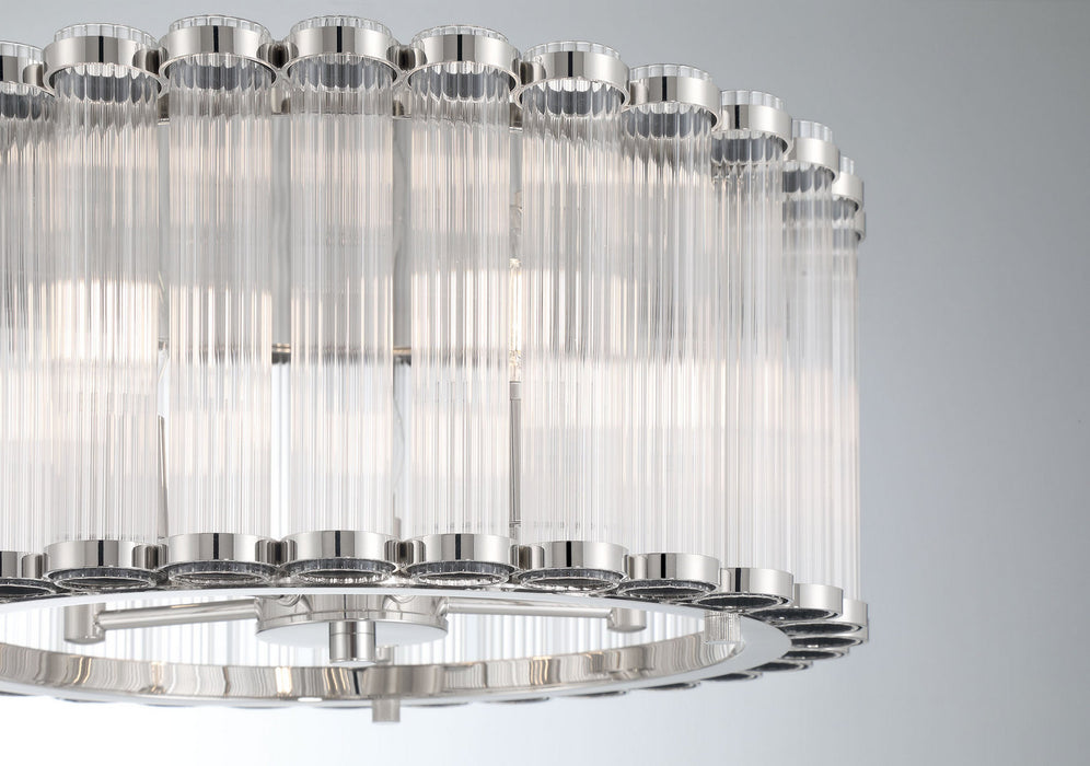 Eurofase - 49185-027 - Five Light Flush Mount - Glasbury - Polished Nickel