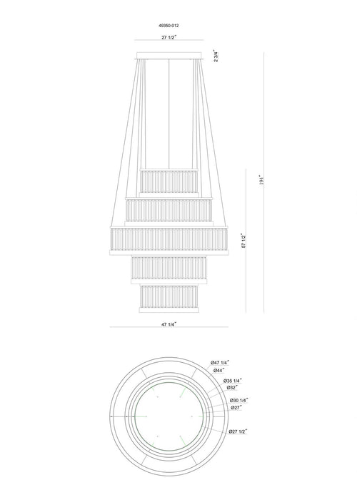 Eurofase - 49350-012 - LED Chandelier - Empra - Gold