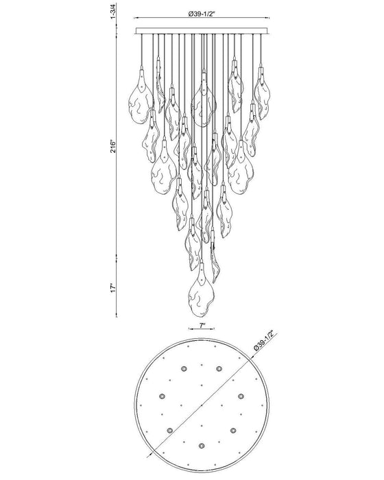 Eurofase - 49920-017 - LED Chandelier - Jateo - Polished Nickel