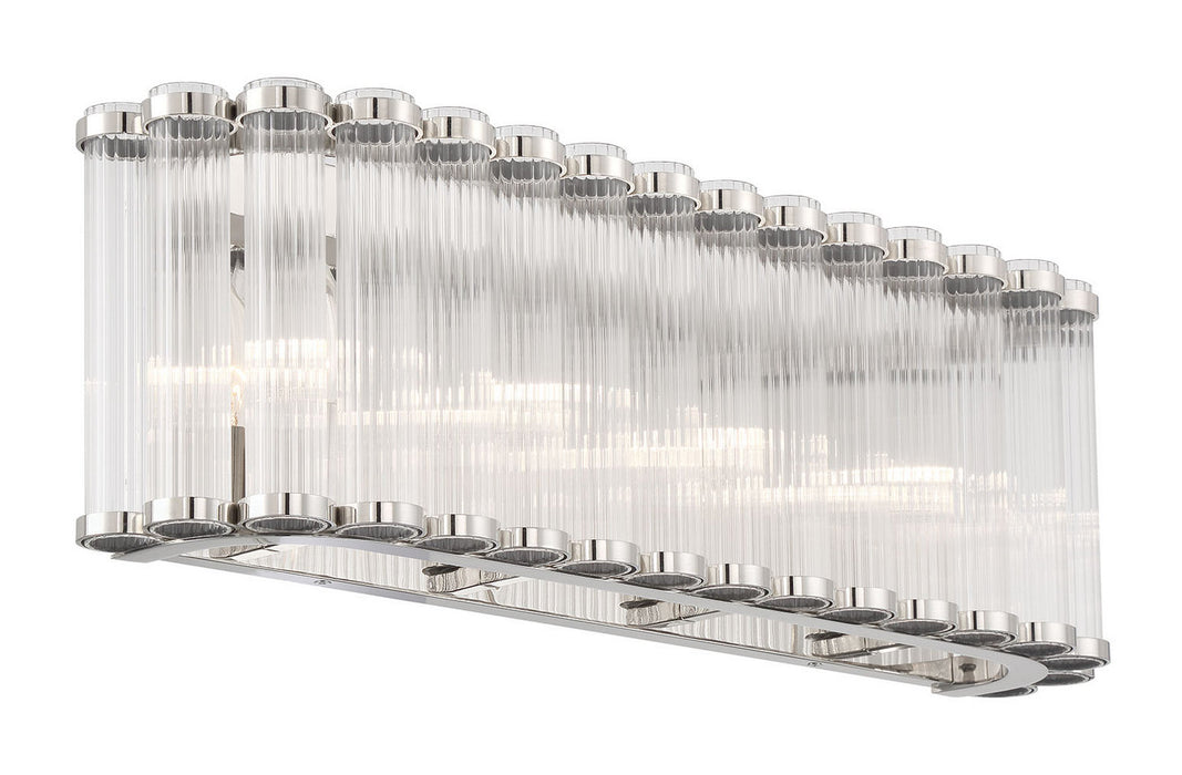Eurofase - 50042-029 - Four Light Vanity - Glasbury - Polished Nickel