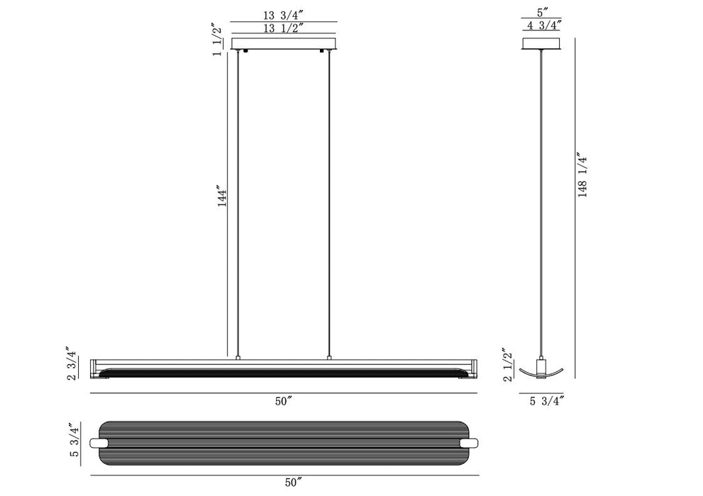 Eurofase - 50059-027 - LED Linear Chandelier - Neoness - Weathered Brass