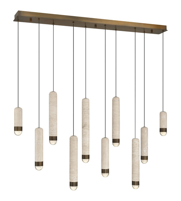 Eurofase - 50129-027 - LED Linear Chandelier - Cambre - Antique Brass