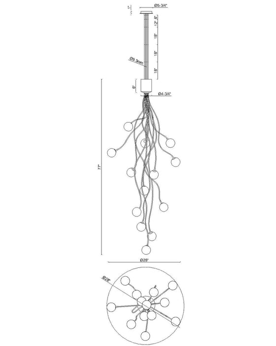 Eurofase - 50256-013 - LED Chandelier - Athena - Matte Black