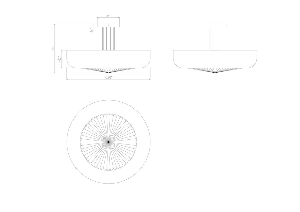 Eurofase - 50390-021 - LED Semi-Flush Mount - Macey - Antique Brass