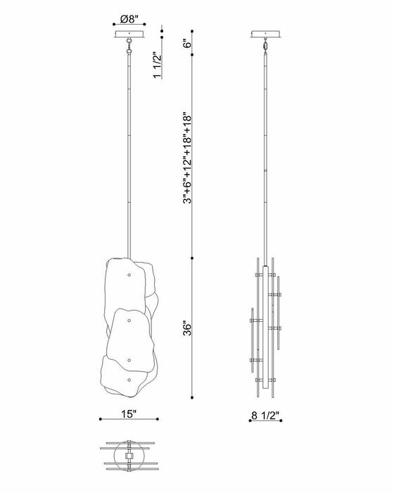 Eurofase - 50463-015 - LED Pendant - Grotto - Polished Nickel