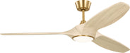 Visual Comfort Fan - 3SLNSM60BBSWWOD - 60" Ceiling Fan - Selen - Burnished Brass