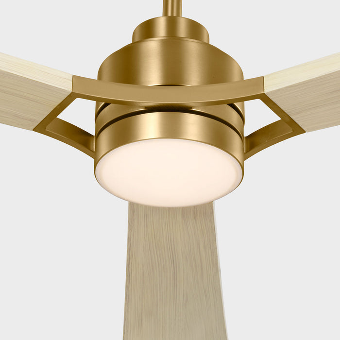 Visual Comfort Fan - 3TRLSM60BBSWWOD - 60" Ceiling Fan - Trillium - Burnished Brass