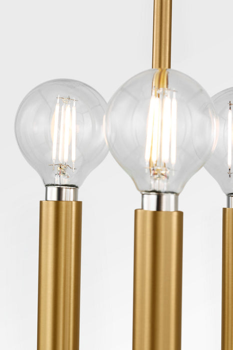 Visual Comfort Studio - KSC1183MBK - Three Light Lantern - Carlyle - Midnight Black/Burnished Brass