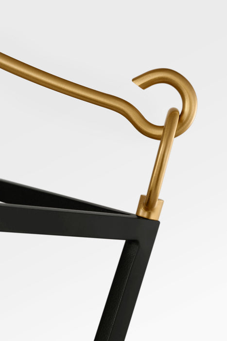 Visual Comfort Studio - KSC1183MBK - Three Light Lantern - Carlyle - Midnight Black/Burnished Brass