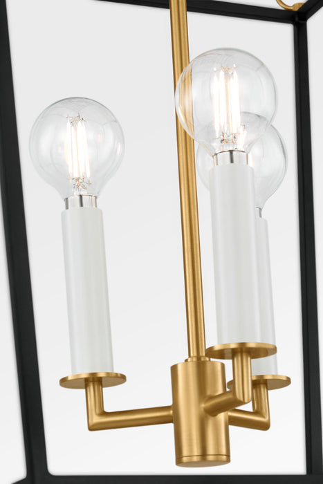 Visual Comfort Studio - KSC1183MBK - Three Light Lantern - Carlyle - Midnight Black/Burnished Brass