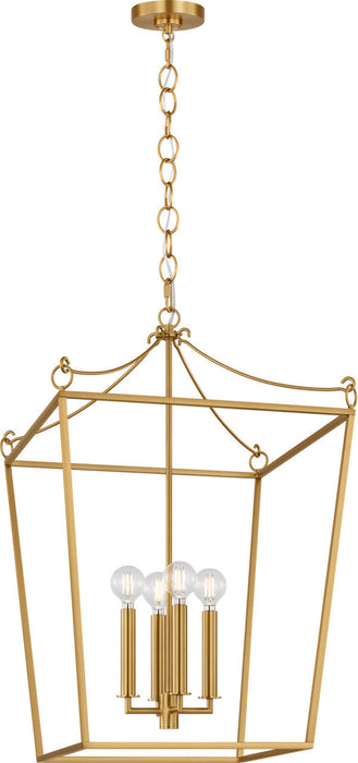 Visual Comfort Studio - KSC1174BBS - Four Light Lantern - Carlyle - Burnished Brass/Burnished Brass