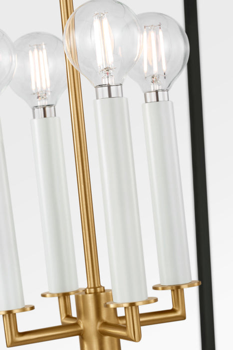 Visual Comfort Studio - KSC1174MBK - Four Light Lantern - Carlyle - Midnight Black/Burnished Brass