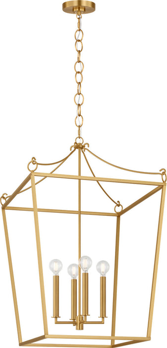 Visual Comfort Studio - KSC1194BBS - Four Light Lantern - Carlyle - Burnished Brass/Burnished Brass