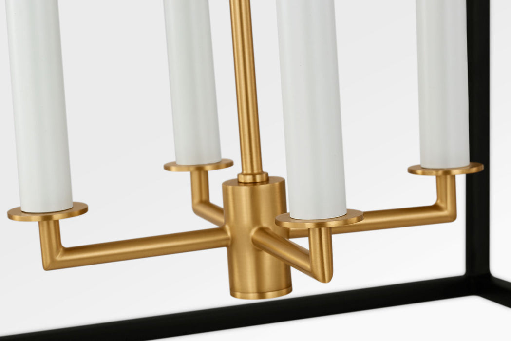 Visual Comfort Studio - KSC1194MBK - Four Light Lantern - Carlyle - Midnight Black/Burnished Brass