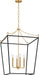 Visual Comfort Studio - KSC1204MBK - Four Light Lantern - Carlyle - Midnight Black/Burnished Brass