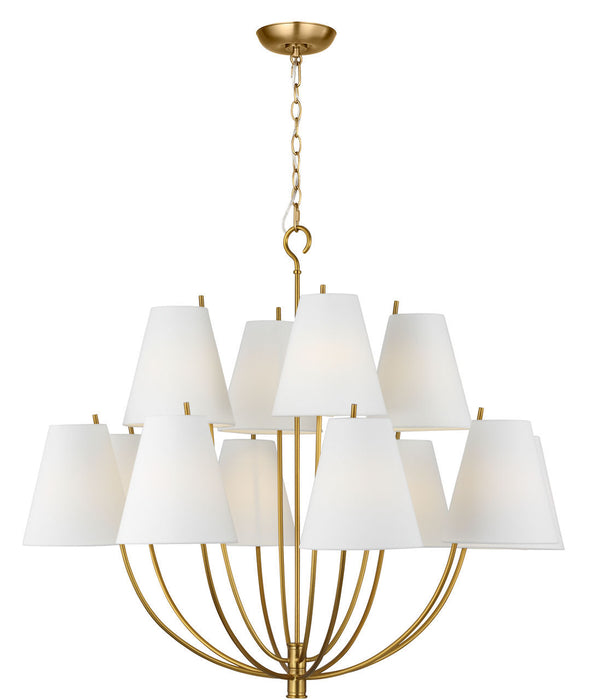 Visual Comfort Studio - CC18412BBS - 12 Light Chandelier - Marina - Burnished Brass/Burnished Brass