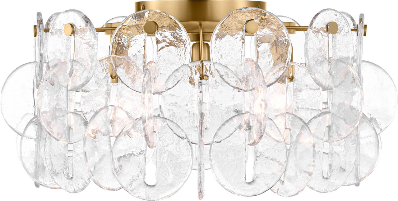 Visual Comfort Studio - KSF1113BBS - Three Light Flush Mount - Candace - Burnished Brass/Burnished Brass