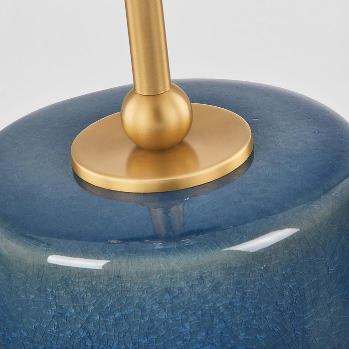 Visual Comfort Studio - KST1241DOC - One Light Table Lamp - Lauren - Deep Ocean Crackle/Deep Ocean Crackle