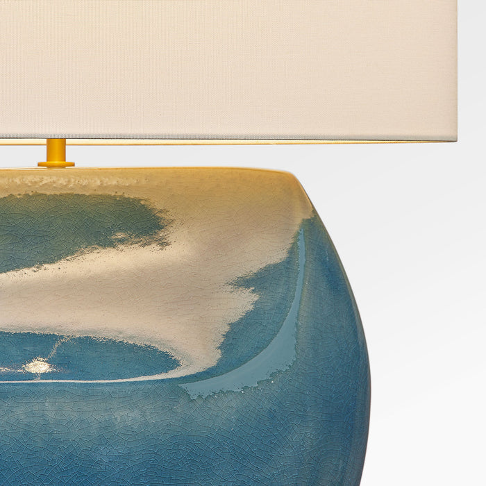 Visual Comfort Studio - HT1161DOC - One Light Table Lamp - Pente - Deep Ocean Crackle/Deep Ocean Crackle