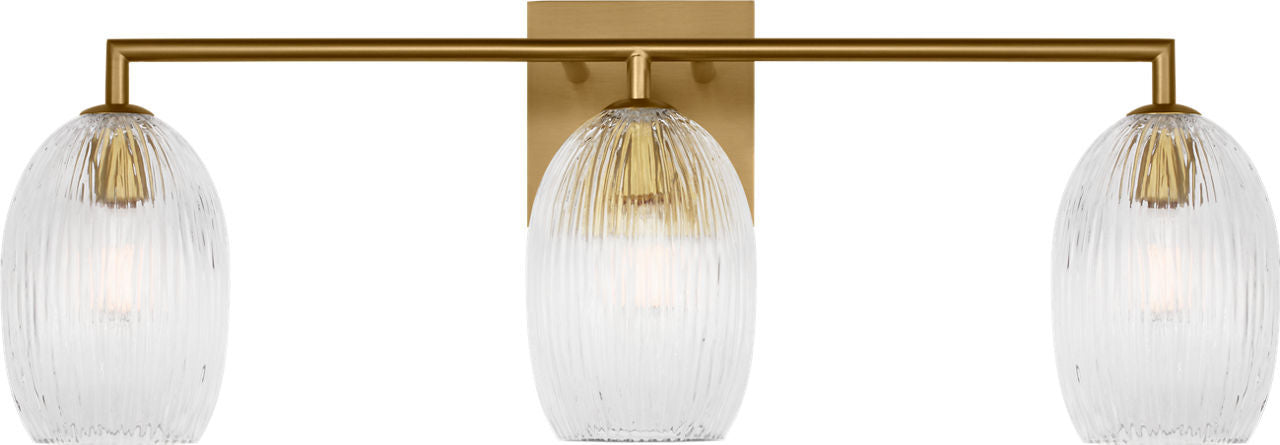 Visual Comfort Studio - HV1003BBS - Three Light Bath - Serafina - Burnished Brass/Burnished Brass