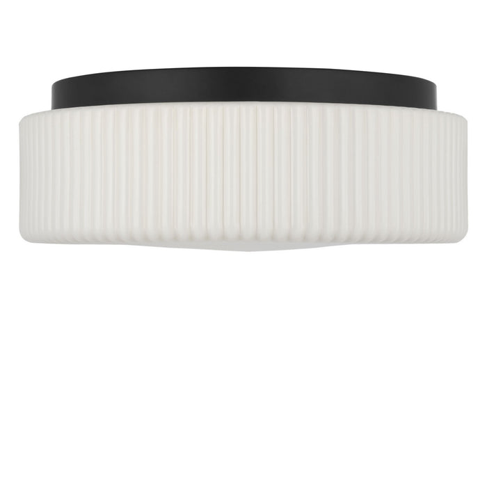 Generation Lighting - GLF1992MBKE - Two Light Flush Mount - Axira - Midnight Black