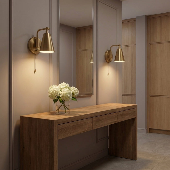 Generation Lighting - GLW2001BNE - One Light Wall Sconce - Drae - Brushed Nickel