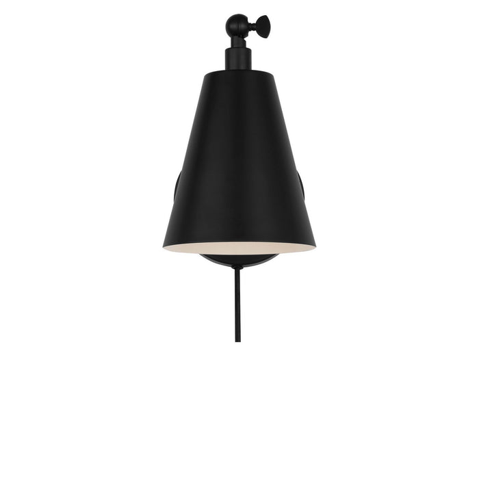 Generation Lighting - GLW2001MBK - One Light Wall Sconce - Drae - Midnight Black