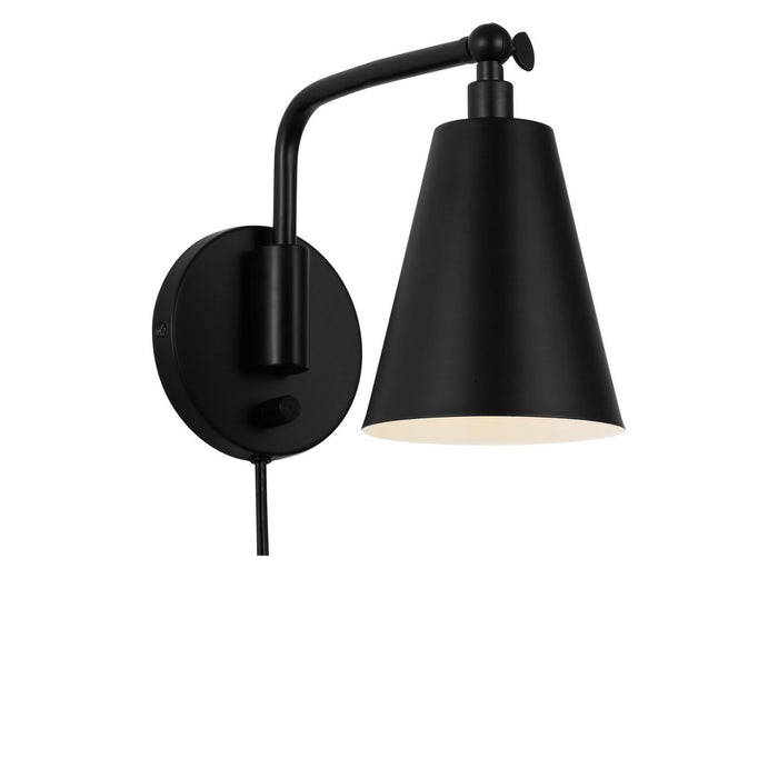 Generation Lighting - GLW2001MBKE - One Light Wall Sconce - Drae - Midnight Black