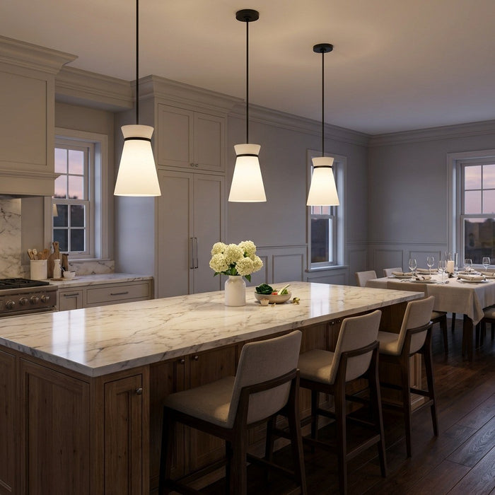 Generation Lighting - GLP1751MBK - One Light Pendant - Fynn - Midnight Black