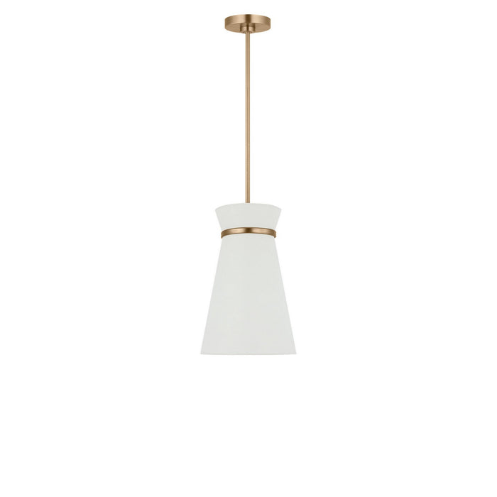 Generation Lighting - GLP1751SB - One Light Pendant - Fynn - Satin Brass