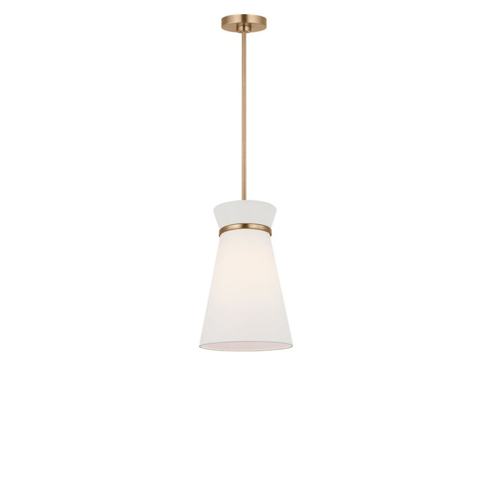 Generation Lighting - GLP1751SB - One Light Pendant - Fynn - Satin Brass