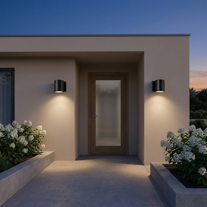 Generation Lighting - GLO2101TXB - LED Outdoor Wall Lantern - Huntwick - Textured Black