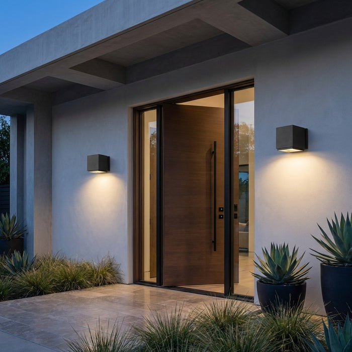 Generation Lighting - GLO2111TXB - LED Outdoor Wall Lantern - Huntwick - Textured Black