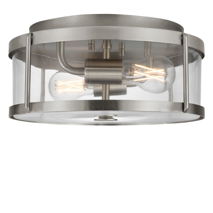 Generation Lighting - GLF1732BN - Two Light Flush Mount - Lumra - Brushed Nickel