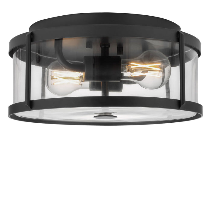 Generation Lighting - GLF1732MBKE - Two Light Flush Mount - Lumra - Midnight Black