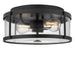 Generation Lighting - GLF1732MBKE - Two Light Flush Mount - Lumra - Midnight Black