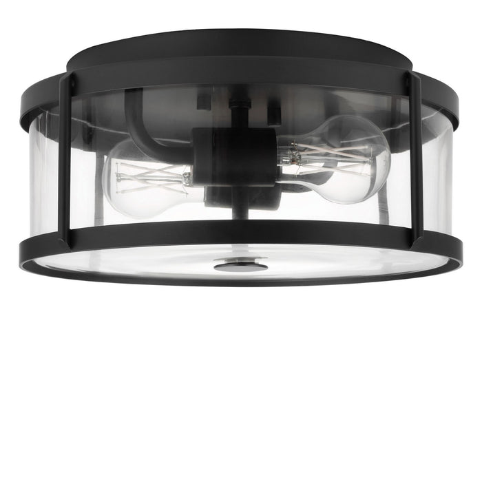 Generation Lighting - GLF1732MBKE - Two Light Flush Mount - Lumra - Midnight Black