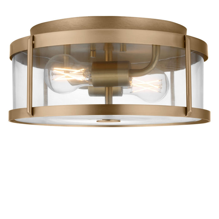 Generation Lighting - GLF1732SB - Two Light Flush Mount - Lumra - Satin Brass