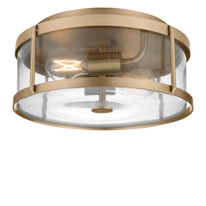 Generation Lighting - GLF1732SB - Two Light Flush Mount - Lumra - Satin Brass