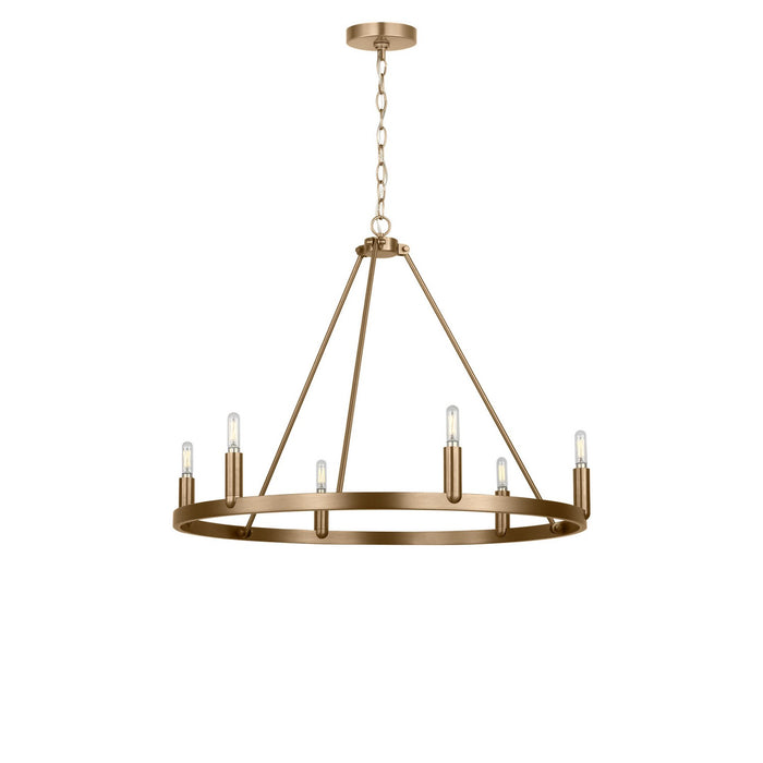 Generation Lighting - GLC2016SB - Six Light Chandelier - Mirla - Satin Brass
