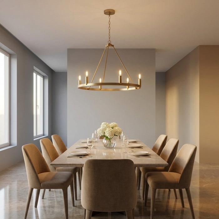 Generation Lighting - GLC2016SBE - Six Light Chandelier - Mirla - Satin Brass