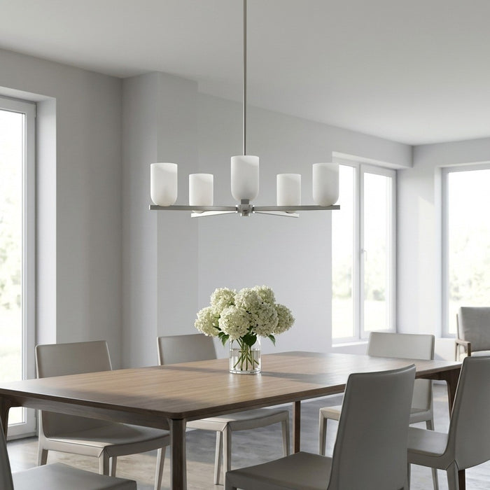 Generation Lighting - GLC1935BNE - Five Light Chandelier - Neblina - Brushed Nickel