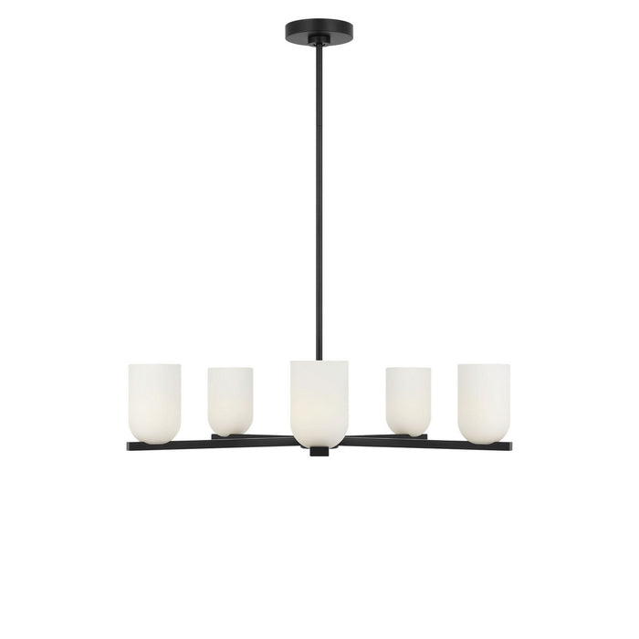 Generation Lighting - GLC1935MBKE - Five Light Chandelier - Neblina - Midnight Black