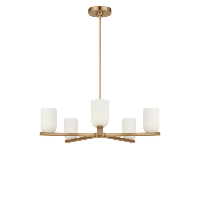 Generation Lighting - GLC1935SBE - Five Light Chandelier - Neblina - Satin Brass